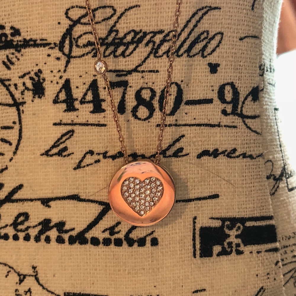 Michael Kors Rose Gold Necklace with Heart